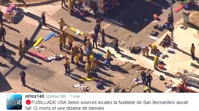 Fusillade près de Los Angeles: 20 victimes d'après les pompiers, le SWAT et les démineurs sur place